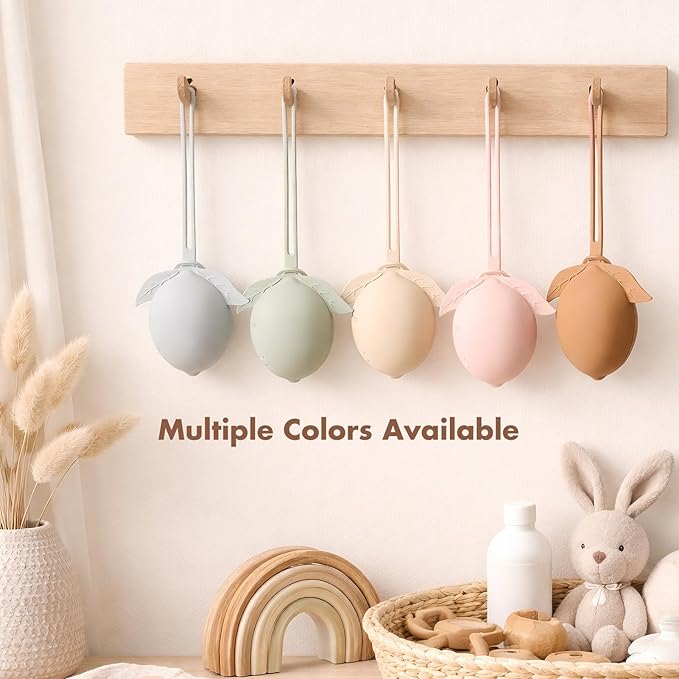 Silicone Pacifier Holder Case Binky Holder Silicone Pacifier Case for Boys Girls Portable Paci Pouch for Newborns 3 Pack-Ivory+Sage+Blush