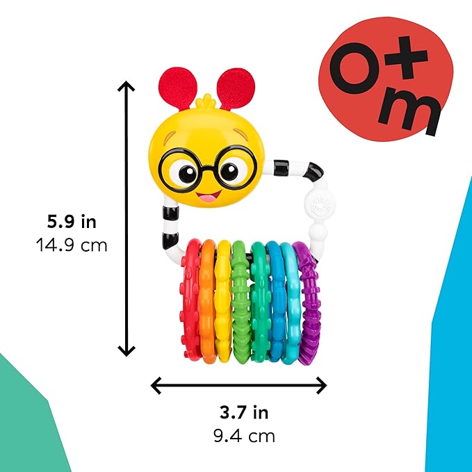 Baby Einstein Cals Connectors Sensory Toy with Textured Links, Ages 0+ Months and Up