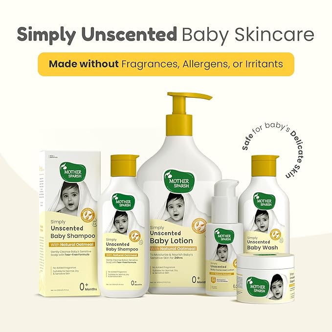 Unscented Mineral Baby Sunscreen SPF 50 - Safe Sun Protection by Mother Sparsh