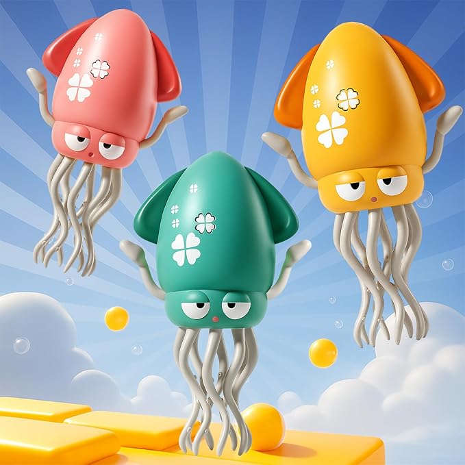 Magic Dancing Octopus Toy, Smart Tentacle Explorer, Wiggly Wonder Interactive Fun Octopus, Crawling Dancing Automatic Obstacle Sensor Toys, Crazy 8-Leg Wiggly Robotic with Music (Pink)