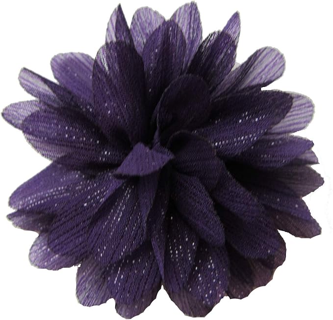 YYCRAFT Pack of 20 Glitter Wrinckled Chiffon Flower 2.5" Hair Flower Headband