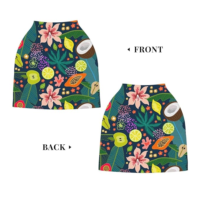 Tropical Garden Fruits Car Seat Cover for Baby Nursing Cover Breastfeeding Baby Carrier Cover Stretchy Carseat Canopy for Toddler Newborn Shower Gift