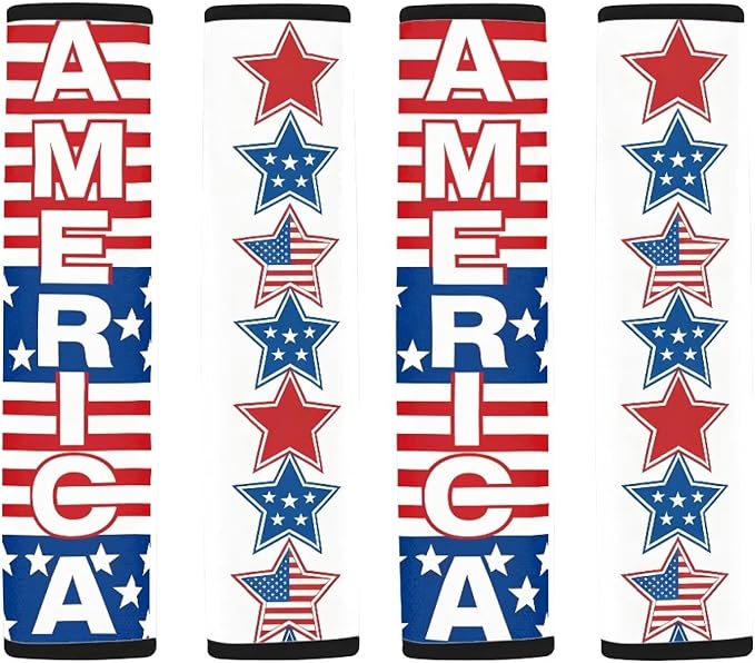 Car Seat Belt Pads Cover,Safety Shoulder Straps Pads Belt Strap Covers for Women Men 2 Pcs Standard Size,American Star