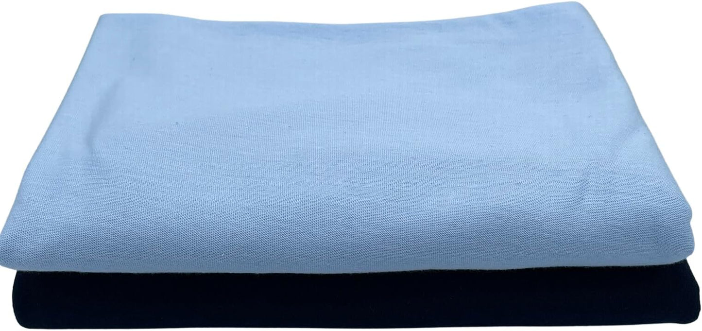 Pack N Play Sheets Fitted 27 x 39, Compatible with Graco Pack N Play or Similar - 100% Jersey Cotton - Soft, Durable & Hypoallergenic, 2-Pack, Blue & Navy, by SheetWorld, Made in USA