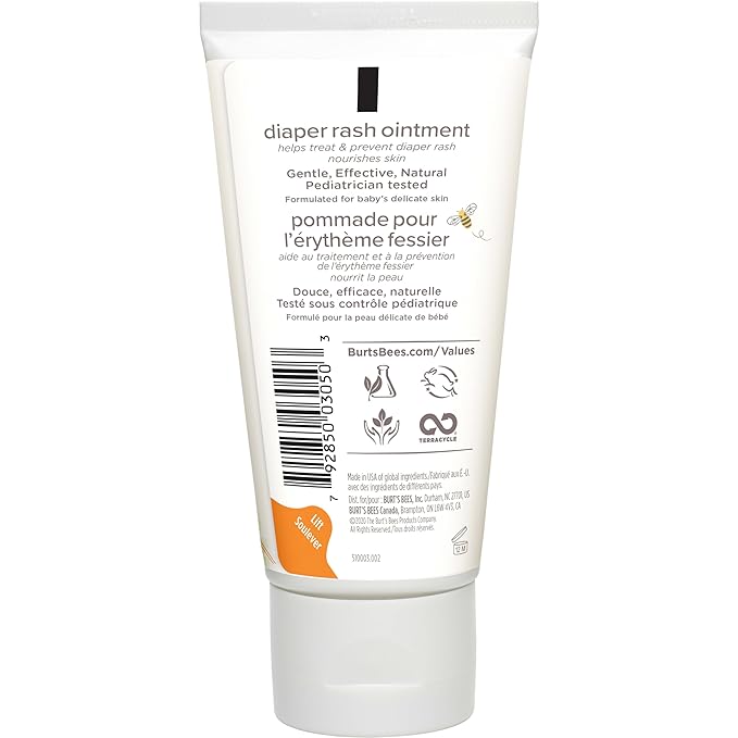 Burt's Bees Baby 100% Natural Diaper Rash Ointment - 3 Ounce (Pack of 1), Single