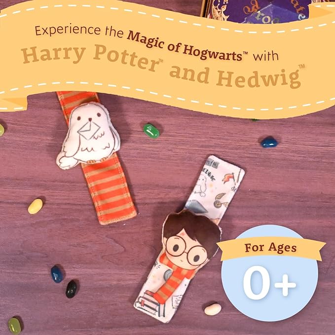 Kids Preferred Harry Potter Hedwig Baby Infant Wrist Rattles with Hedwig Plush Rattle - Soft Baby Wrist Rattles Encourage Leaning Development Newborn to 12 Months Boys and Girls