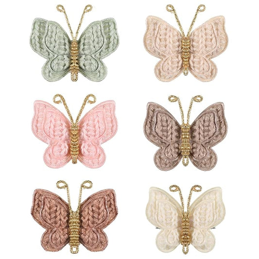 Toddler Hair Bows, 6pcs Bow Clips for Baby Girls, Mini Butterfly Clips Hair Accessories for Infants Baby Kids Fine Hair