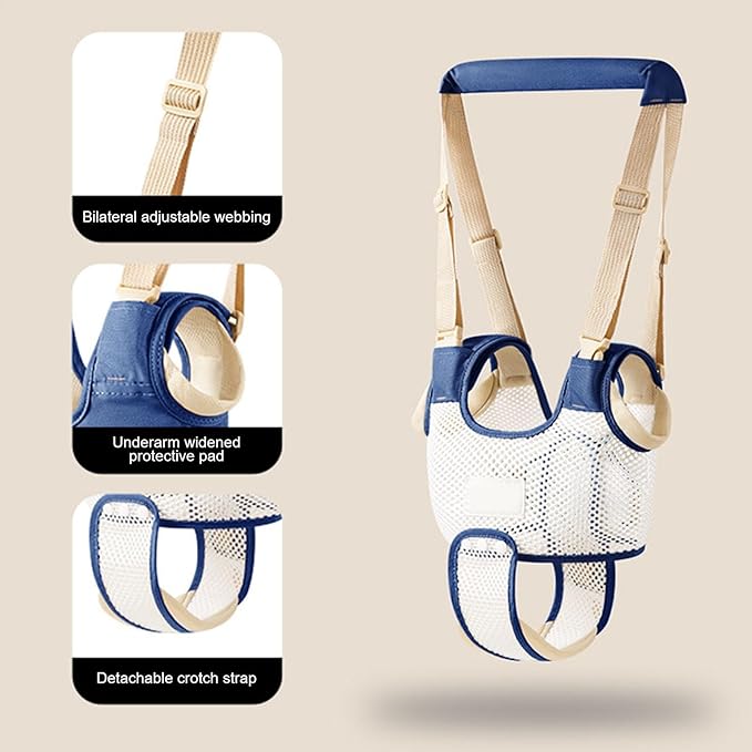 Generic Toddler Walking Harness - Toddler Walker Harness Belt Helper | Baby Learning to Walk Belt | Toddler Walking Harness Helper Assistant Protective Belt for Age 4-28 Month Toddler, Blue