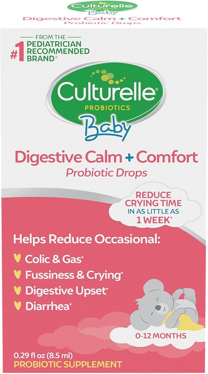 Culturelle, Baby Calm & Comfort Drops 0-12 Months, 0.29 Ounce & Baby Immune & Digestive Support Probiotic + Vitamin D Drops, Helps Support Immune Health