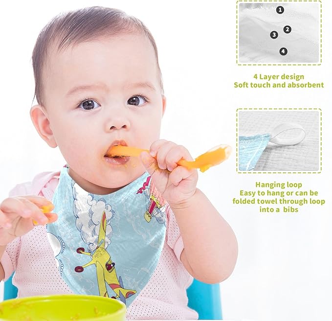 vvfelixl Hot Air Balloons Airplanes Baby Burp Cloths Baby Muslin Washcloths for Boys Girls Cotton Baby Face Towel for Newborn Infants Soft and Absorbent 11.8 X 11.8 in, 5 Pack