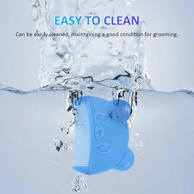 Toyvian 6 Pcs Cradle Cap Combs: Cradle Cap Brush, Plastic Cute Bear Shaped Baby Hair Combs - Double Sided & Gentle Touch - Fine Tooth Bath Brush for Newborn Baby Dandruff (Random Color）