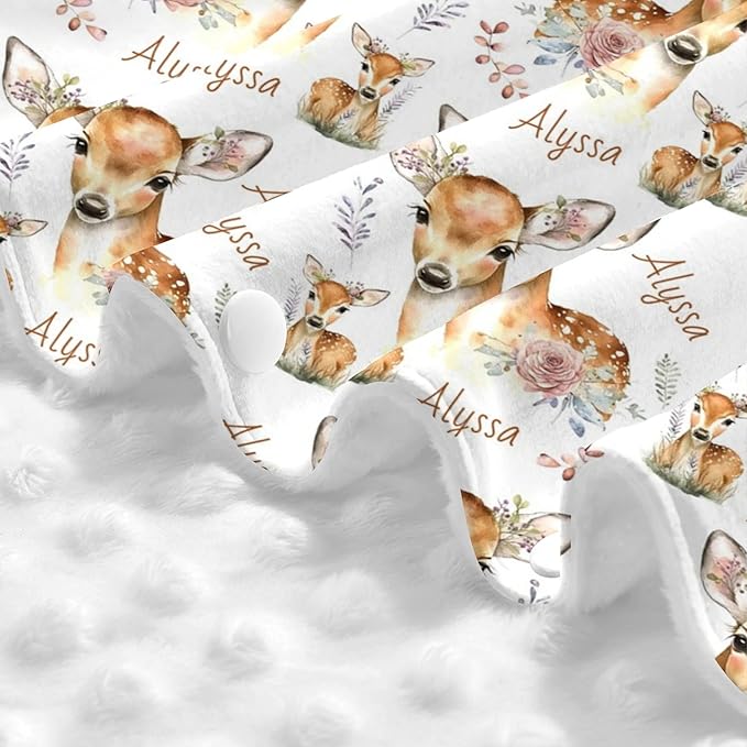 Personalized Winter Carseat Cover for Baby Custom Name Car Seat Canopy for Newborn Baby Boys Girls 2 in 1 Mom Nursing Breastfeeding Covers Deer Minky Baby Carrier Stroller Covers