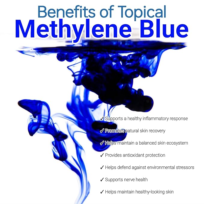 Methylene Blue Infused Whipped Grass Fed Beef Tallow Balm, Anti-Aging, Moisturizer, Stretchmarks, Rosacea, Psoriasis, Eczema, Acne, All skin types, (3.4 oz)