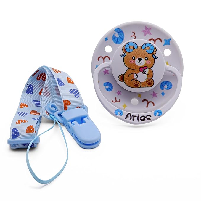 Big Shield Adult Pacifiers for Sleep: Pacifier for Adult with Paci Clips Aries