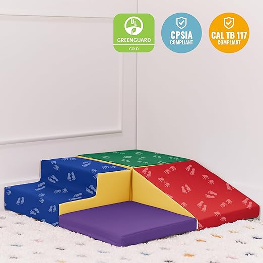 ECR4Kids SoftZone Junior Little Me Corner Climber, Beginner Playset, Hands and Feet, 4-Piece