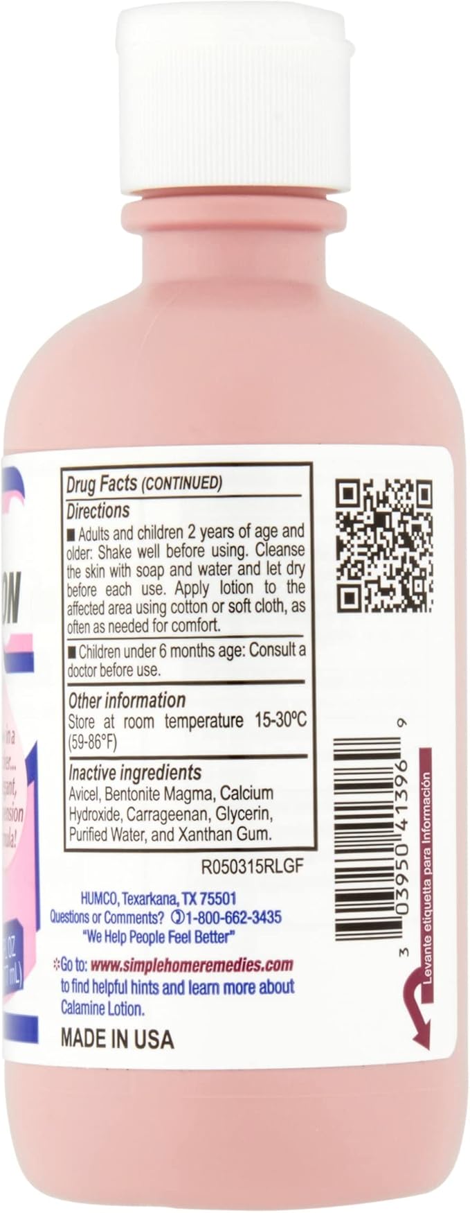 Humco Calamine Lotion USP 6 oz