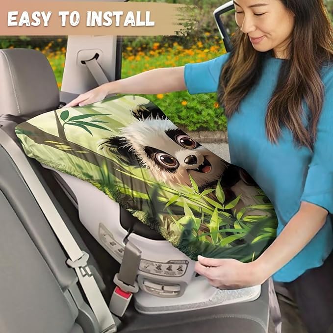 XYZCANDO Panda Print Baby Car Seat Shade Cover Cute Car Seat Cover Girl Newborn Waterproof Car Seats Heat Protector Keeps Your Toddler Baby Seat at a Cool Temperature Gift for Friends