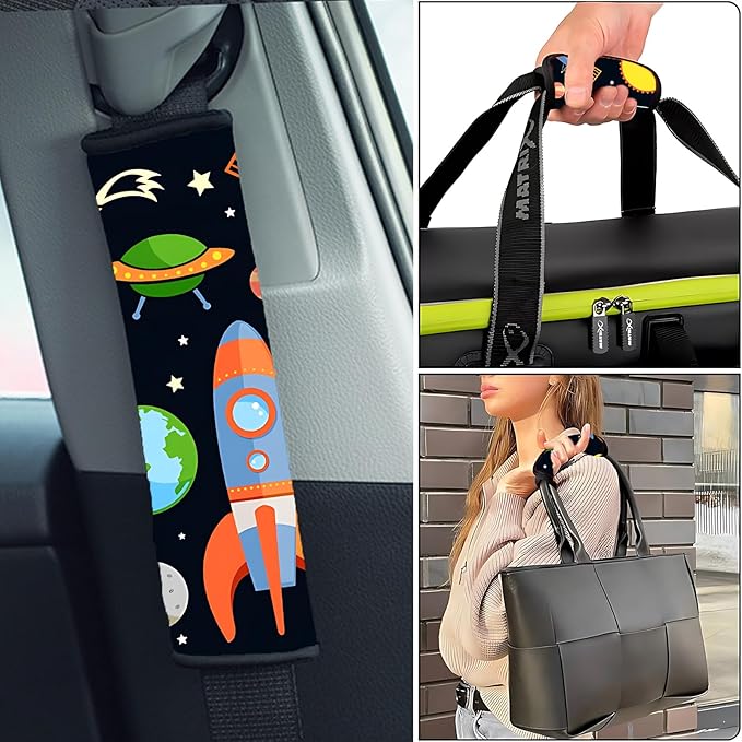 Car Seat Shoulder Strap Pads Carseat Strap Pad for Babies,Kids Soft Cushion ComfortSeat Strap Covers for Stroller，High Chair,Bogg Bag for Car Accessories (Uniserve)