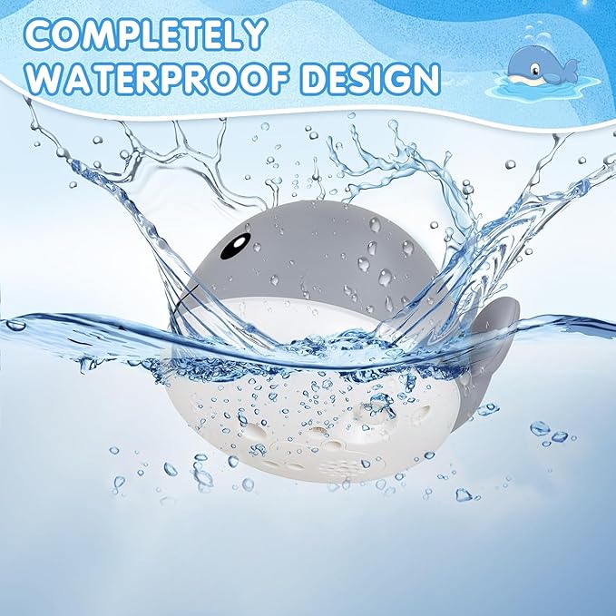 Gigilli Baby Bath Toys, Light Up Whale Sprinkler Bath Toys for Kids Ages 1-3, Pool Water Table Bathtub Fountain Toy for Toddler 6-12 Months, Easter Basket Stuffers Birthday 1 Year Old Boys Girls Gifts