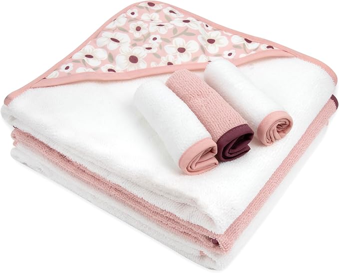 Hooded Baby Bath Towel and Washcloth 6 Piece Set for Newborns, Infants & Toddlers, Boys & Girls Baby Hooded Towels Set