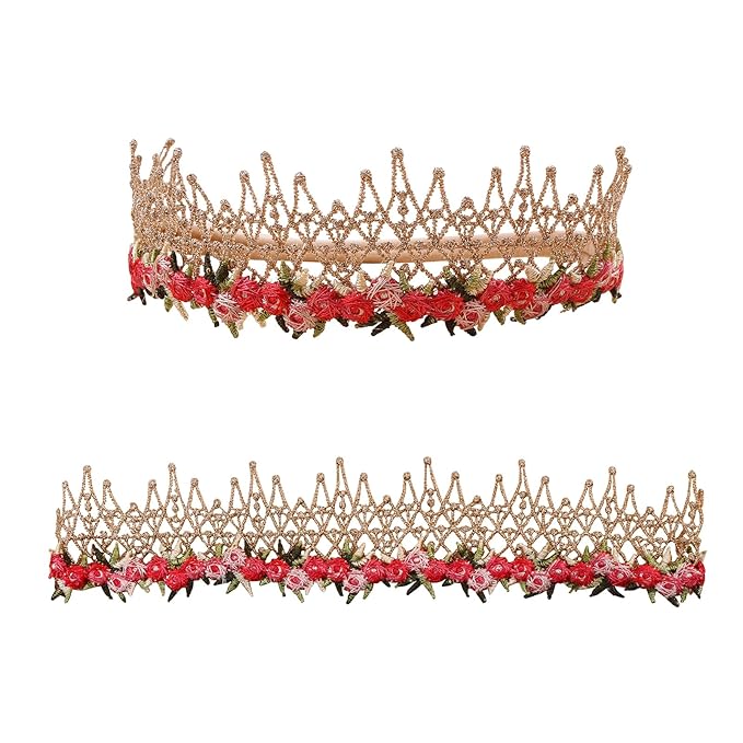 Baby Girl Nylon Headbands Flower Hair Bows Accessories-Elastic Hair Band Crown Handmade FLoral Wraps Birthday Christmas Gifts for Girls Newborn Infant Toddler 3Pcs