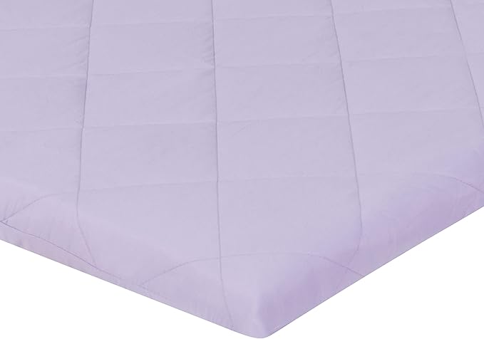 Pastel Lavender Purple Pack n Play Quilted Mattress Sheet – Ultra-Soft, Comfortable Portable Crib Mattress Sheet for Baby Girls; Playpen Mattress or Mini Crib Fitted Sheet with Quilted Top