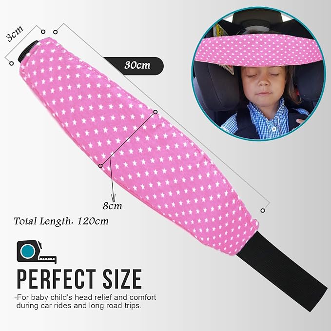 2 Pcs Baby Car Seat Neck Relief and Head Support,Silence Shopping Car Seat Head Band Strap Headrest,Stroller Car Seat Sleeping Head Support for Toddler Child Children Kids Infant (Unicorn)