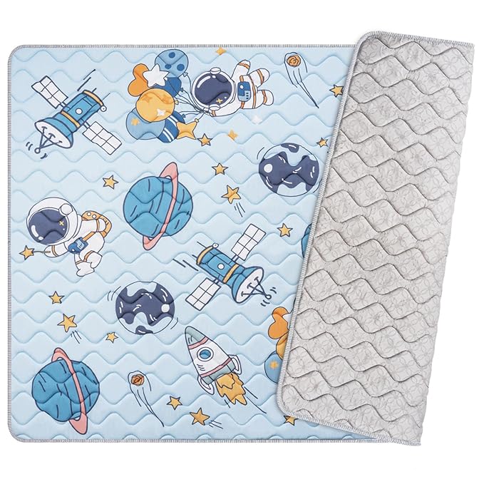 Baby Play Mat 79’’ x 71’’ Soft Baby Floor Mat Thicker Foam Play Mat for Babies，Toddlers, Foldable Baby Playpen Mat Crawling Mat，Space Design