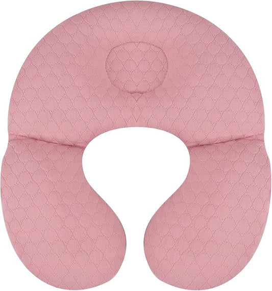 KAKIBLIN Baby Travel Pillow,Upgraded Baby Neck Pillows for Car Seat,Baby Support Pillow,Infant Neck Pillow for Toddler Head and Neck,Newborn Head Support for Car Seat,Pushchair (Pink)