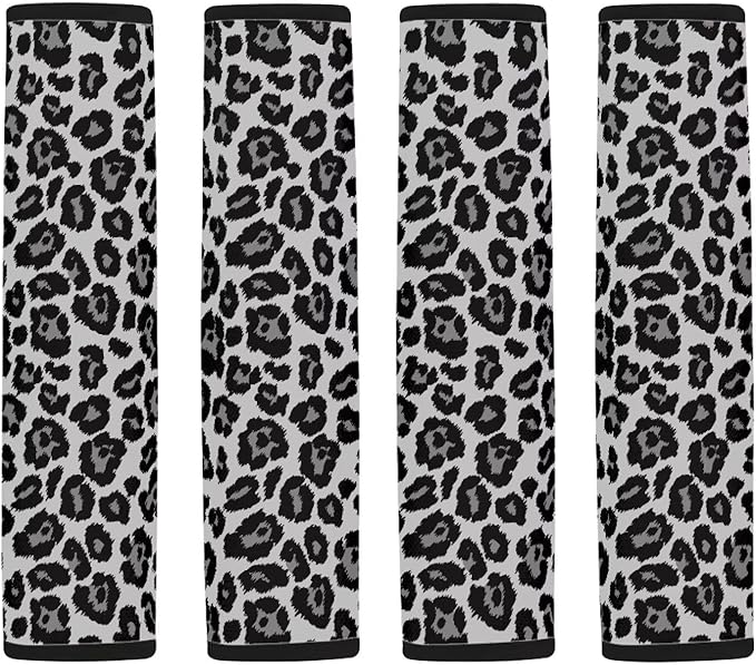 Seat Belt Cover Pad 4 Pack Soft Car Seat Shoulder Strap Pads Seatbelt Strap Cover Auto Seat Belt Covers Seatbelt Shoulder Pad Cheetah Print Car Accessories