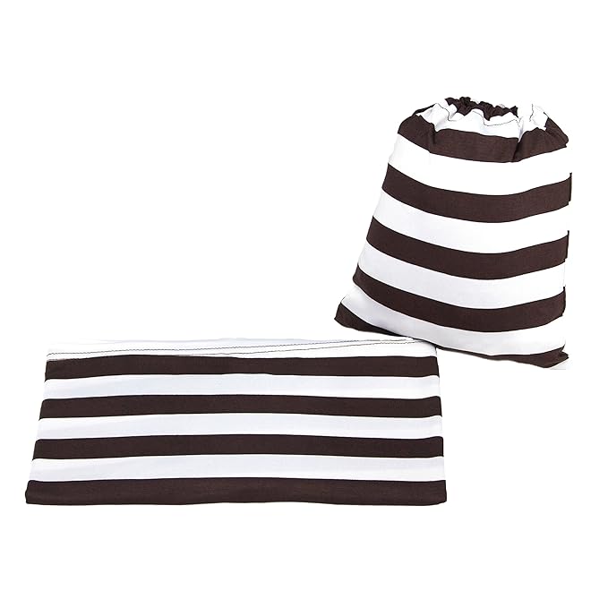 JLIKA Stretchy Infant Canopy Baby Car Seat Covers and Nursing Cover Best Gift Maternity Apron Infinity Scarf Stripes Print Summer girl boy 360 coverage fits all newborn carseats Chocolate White Stripe