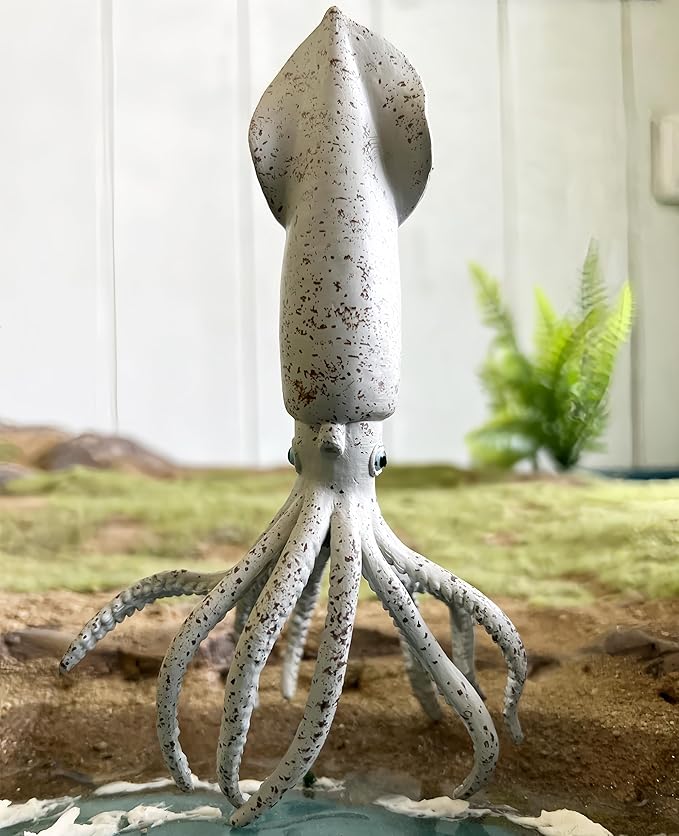 Gemini&Genius Squid Toy for Kids - Marine Animal Ocean World Toy Figure - 6 Inches Length-Sea Animal Action Figure Toy for Kids