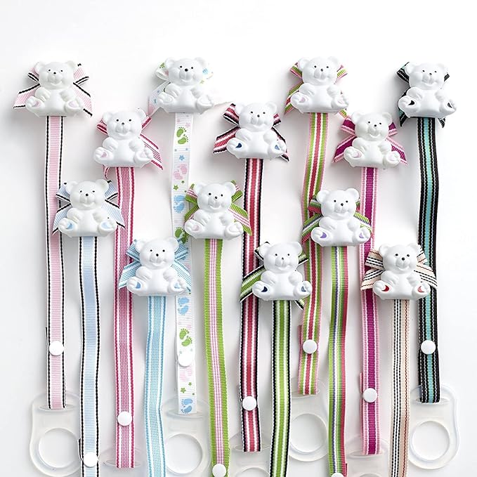 Baby Buddy Pacifier Clip Holder, Newborn Essential with Universal Fit for All Binky and Teether Brands, Ages 4+ Months, Multicolor, 1 Pack
