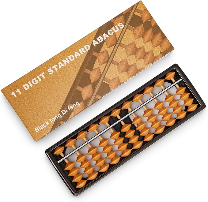 Digital Standard Abacus-17.8 cm-Professional 11-Column Soroban Calculator (Functional and Educational Tool)