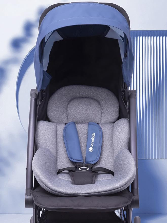 Innokids Infant to Toddler Head and Body Support Pillow, Infant Car Seat Insert Cushion Pad, Headrest with Adjustable Height, Perfect for Baby Car Seats, Strollers, Carriers (Gray)