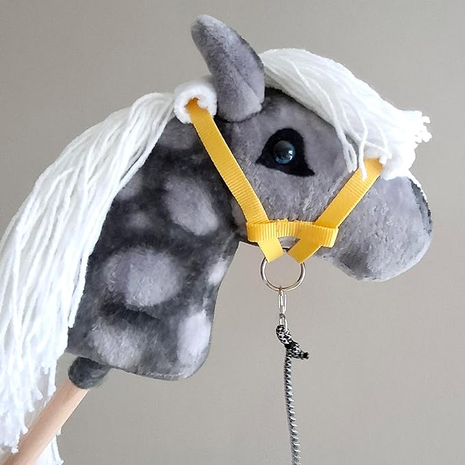 Yellow Hobby Horse Halter | Tacks for Stick Horse | Hobbyhorse Accessory