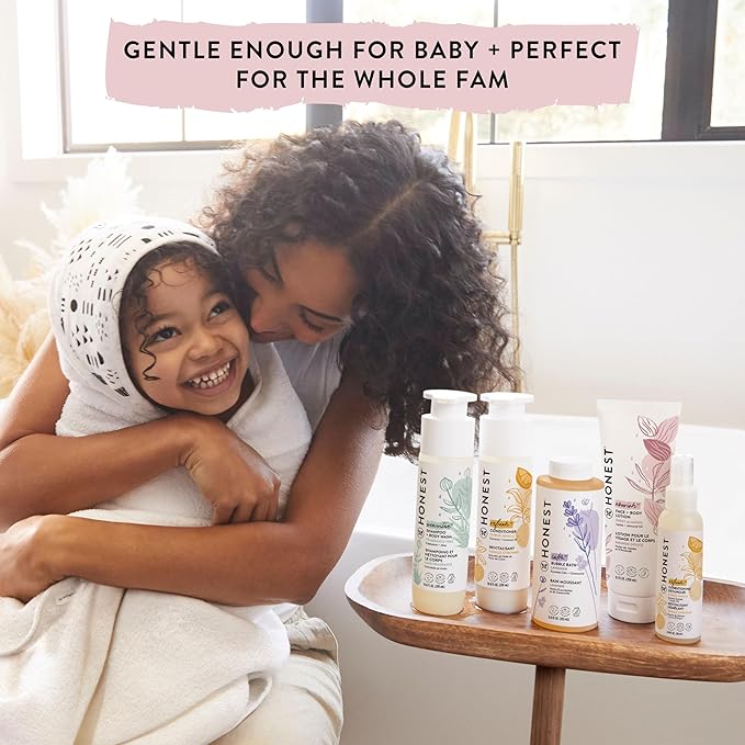The Honest Company Fragrance Free Bundle for Sensitive Skin | 2-in-1 Cleansing Shampoo + Body Wash and Silicone Free Conditioner | Naturally Derived, Tear free, Hypoallergenic | 20 fl oz