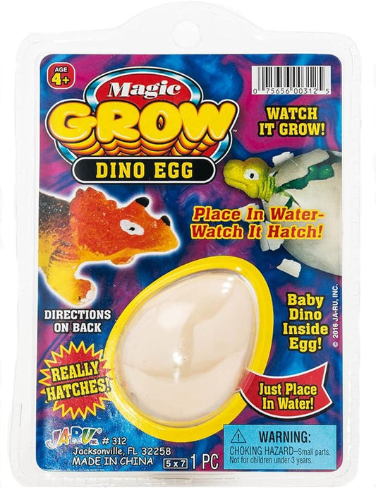 JA-RU Magic Grow Dinosaur Eggs – Water Growing Toys for Kids (1 Egg Assorted) Educational Science Toys, Dinosaur Party Favors, Classroom Prizes & Goodie Bag Stuffers. 312-1A