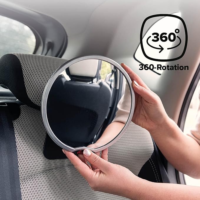 Diono Baby Car Mirror 4 Pack, Safety Mirror for Rear Facing Infant, Adjustable with Wide Crystal Clear View
