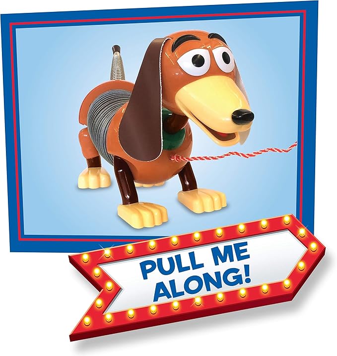 Disney and Pixar Toy Story Slinky Dog Pull Toy, Walking Spring Dog Toy, Classic Stretch Toy for Toddlers, Preschool Kids Toys Ages 18 Months and Up, Basket Stuffers by Just Play