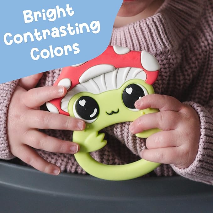 Lamaze Finlee the Frog Teething Toy - Soft Silicone Teether for Baby - Developmental and Sensory Toys with Bright Colors and Unique Textures - Ages 3 Months and Up