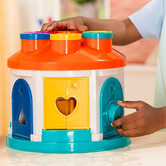 Battat – Shape & Color Sorting Toy – Developmental Toy – Pattern Matching Game – Color – Coded Keys – 2+ Years – Shape Sorter House