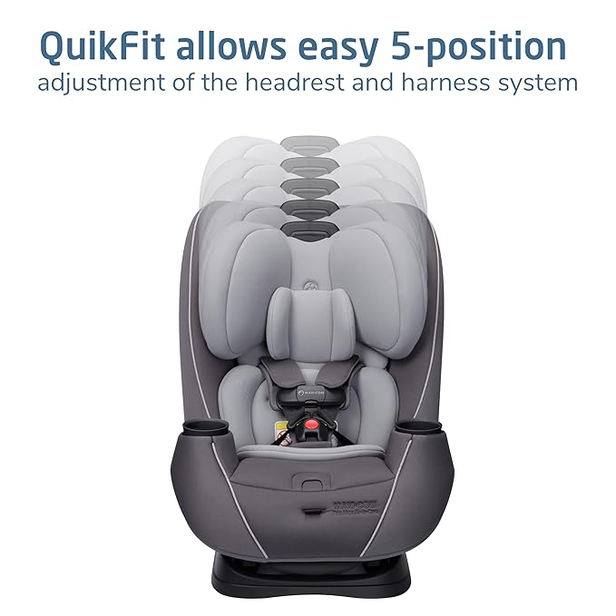Maxi-COSI Pria Max 3-in-1 Convertible Car Seat, Infant to Toddler Car Seat, ClipQuick Magnetic Chest Clip, Quick-Install Latch, Machine-Washable Cover, 5-100 lbs, Escargot