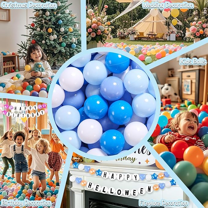 GOGOSO Ball Pit Balls for Toddlers Dogs Baby Boys Girls 2.2Inch Plasticball Toys for Kid Play Tent Birthday Slides Party Decor 50 100 170 200 500 1000