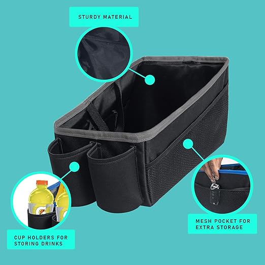 FH Group E-Z Travel Multi-Use Tote Car Seat Organizer with Cup Holder (Blue) FH1135
