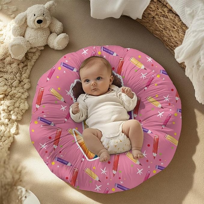 Newborn Lounger Cover, Soft Newborn Lounger Cover Removable Baby Lounger Cover Portable Infant Lounger Slipover Breathable Nest Pillow Cover for Boys Girls Pencil