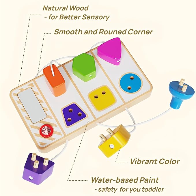 Montessori Toys for 1 Year Old, Baby Busy Board for Travel, Toddler Gifts