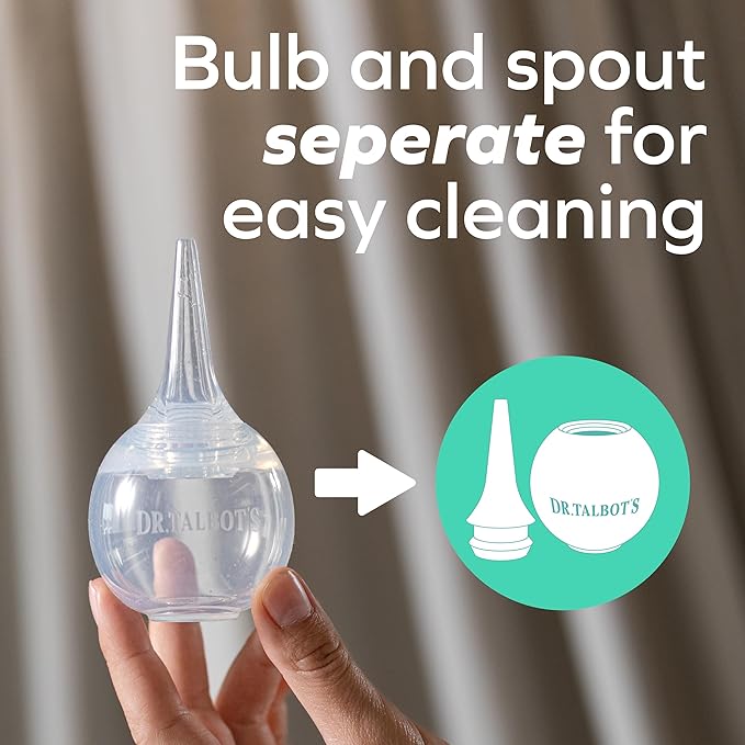 Dr. Talbot's Nasal Aspirator for Babies - Silicone - Includes Storage Case - Clear,(Pack of 2)