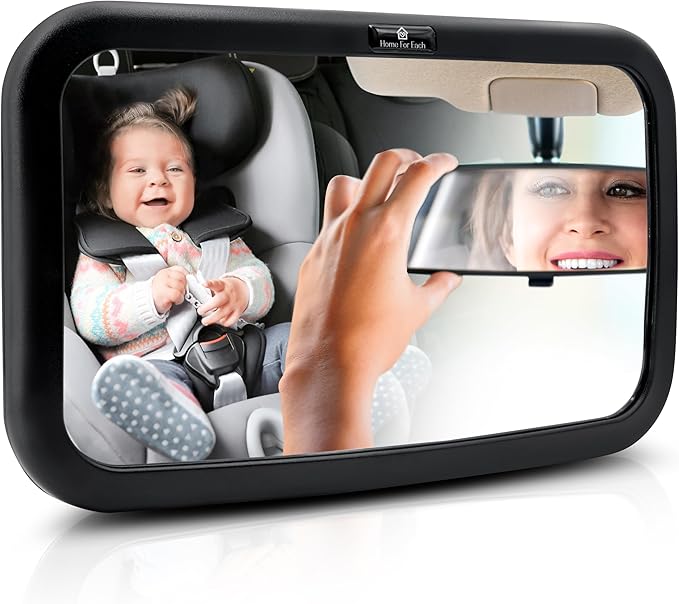 Direct Eye Contact Baby Car Mirror - Baby Essentials for Rear Facing Car Seat, Mirror for Newborn Travel Gear