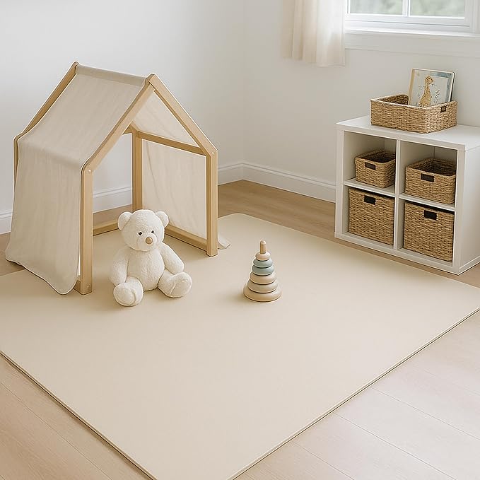 Toddlekind Playmat -Classic Foam Play Mat- 4 x 4 feet Premium Quality Foam Play Mat for Babies/Toddlers, Stylish, Non-Toxic, Odorless, Clay